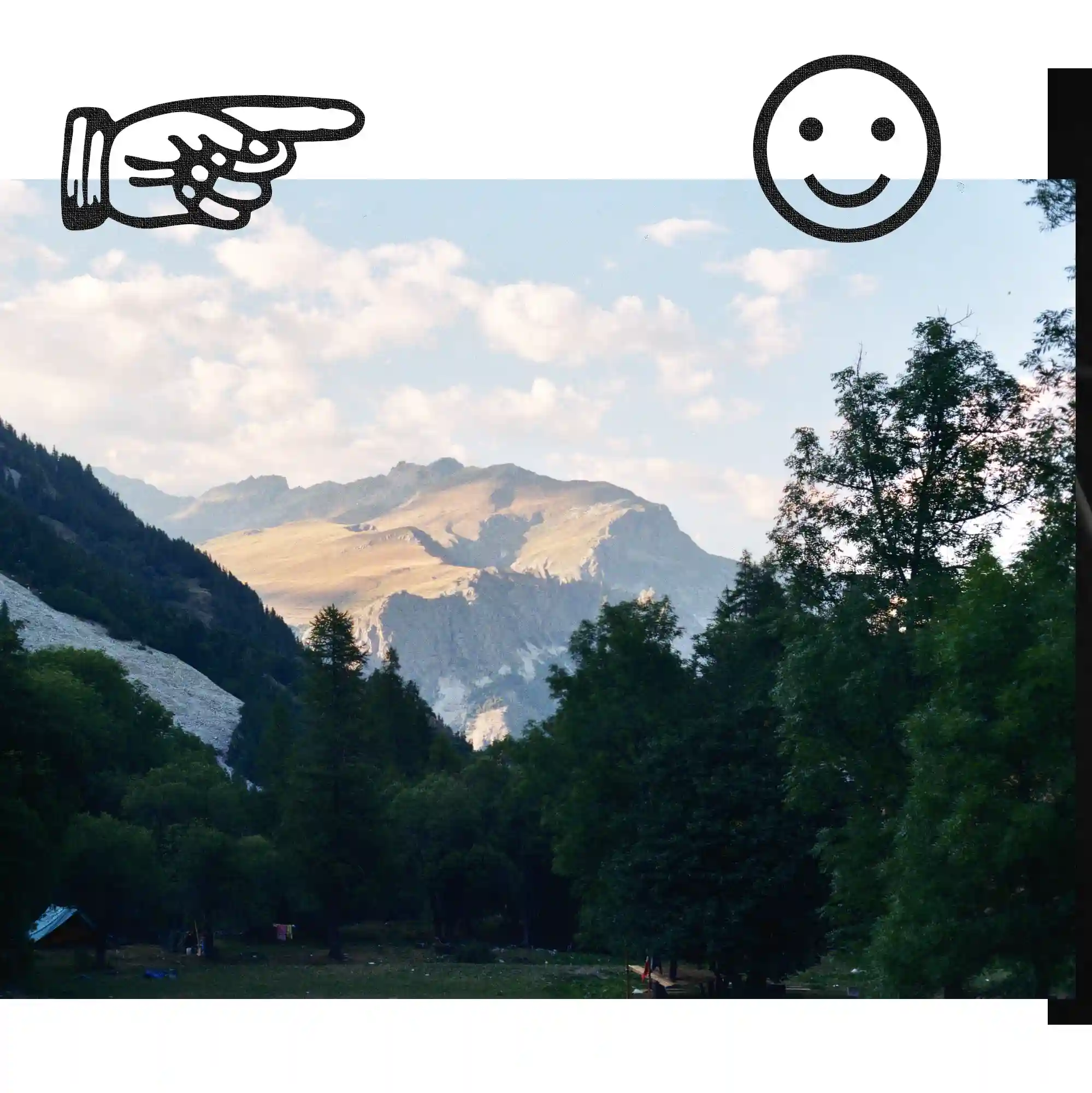Artistic collage of images overlapping